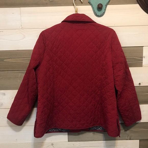 Appleseed’s Petites ⚜️ Red Quilted Jacket - Picture 4 of 12
